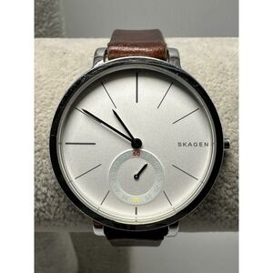 Skagen SKW2434 Hagen Ladies Watch 34MM 7" New Battery Leather Band